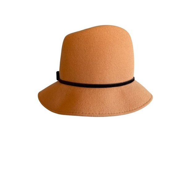 Raffaello Bettini Womens Wool Felt Hat With Black Velvet Ribbon Made In Italy - Picture 3 of 6